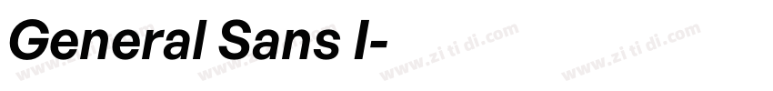 General Sans I字体转换